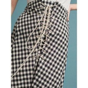 Antro Eva Franco Lace up gingham skirt